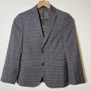 Lauren Ralph Lauren Gray Check Plaid Cropped Blazer Sz 10R